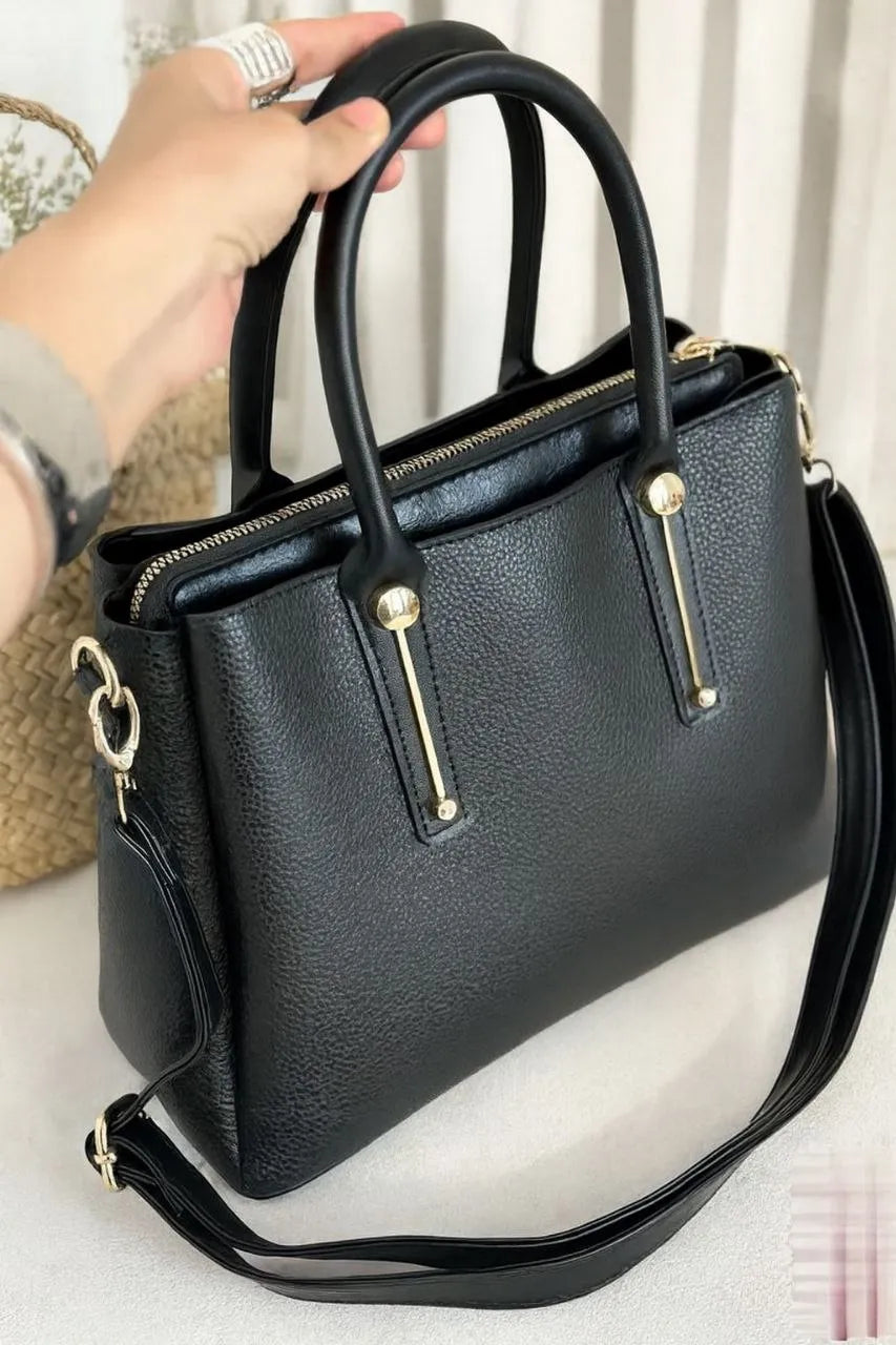 Henkeltasche "Grace" im Mid-Century Look - Cognac