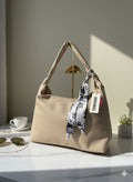 Hobo Bag Liva mit Knotendetails – sand